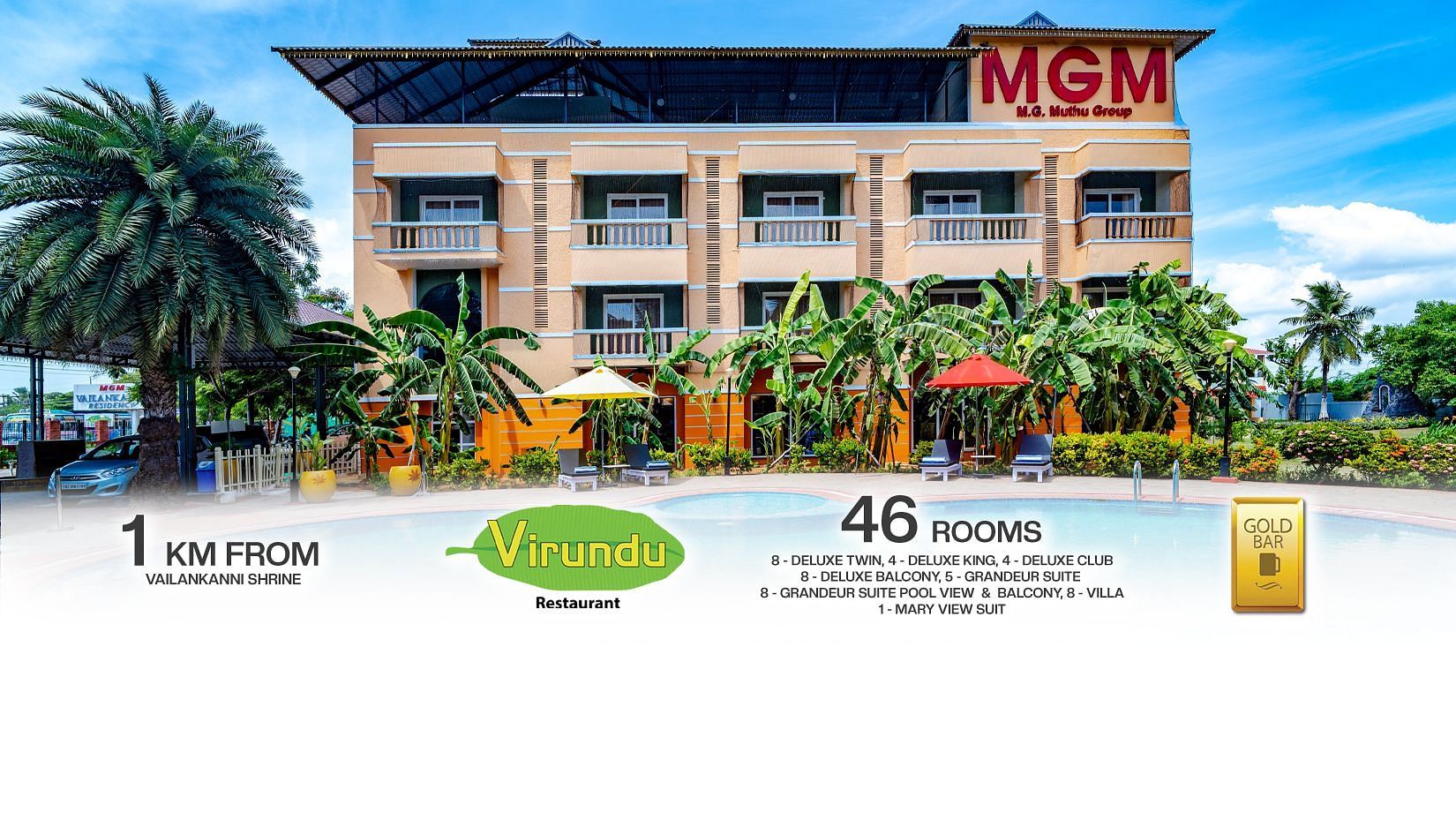Banner for MGM Vailankanni Residency featuring its facade